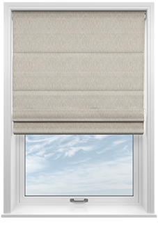 Genoa Faux Silk (Blackout), Sterling Shimmer - Roman Blind